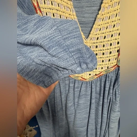 Umgee Blue Peasant Bohemian Embroidered
Dress Size Small - Picture 3 of 6